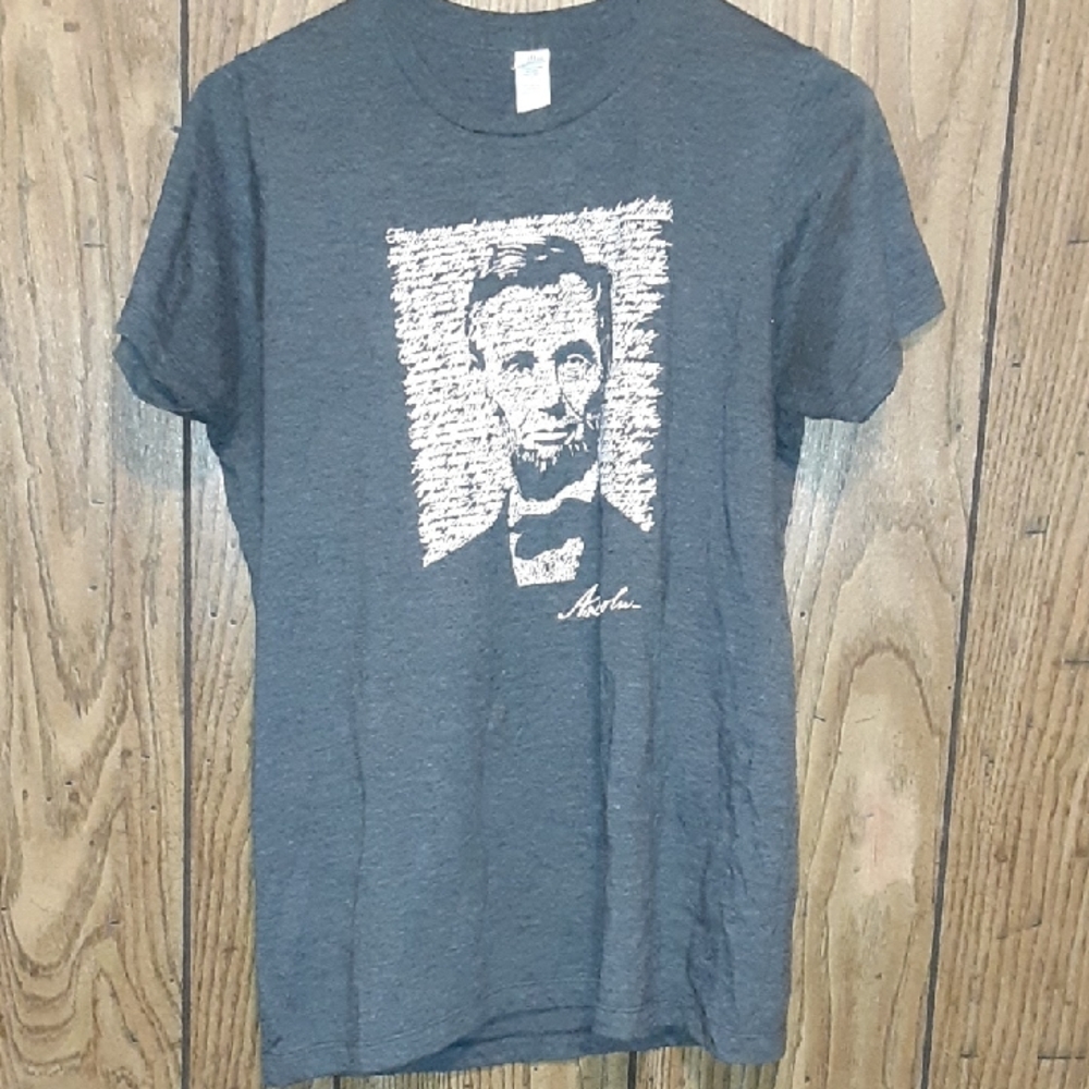 Tultex Charcoal Graphic Abraham Lincoln Tee